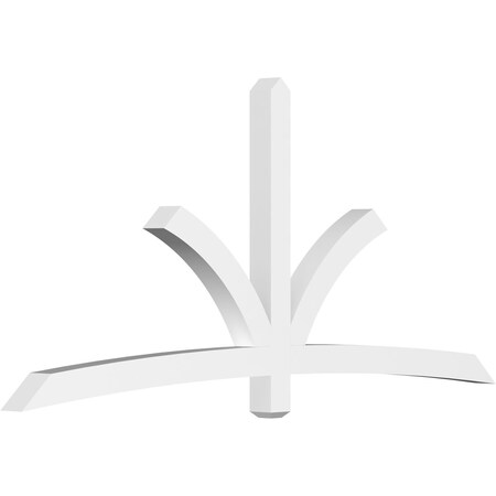Ekena Millwork Davenport Architectural Grade PVC Gable Bracket, 96"W x 44"H x 4"D x 4"F, 11/12 Pitch GBP096X44X0404DAV00